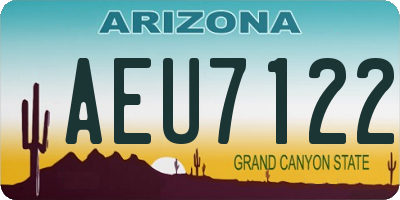 AZ license plate AEU7122