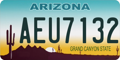 AZ license plate AEU7132