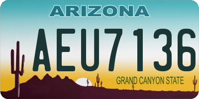 AZ license plate AEU7136