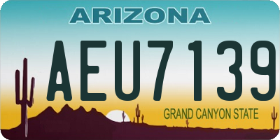 AZ license plate AEU7139