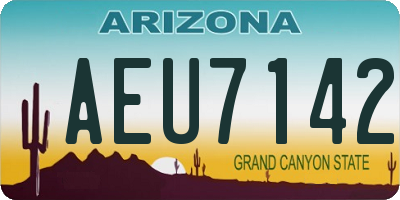 AZ license plate AEU7142