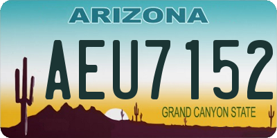 AZ license plate AEU7152
