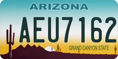 AZ license plate AEU7162
