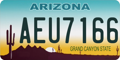 AZ license plate AEU7166