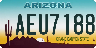 AZ license plate AEU7188