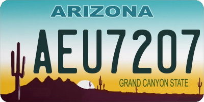 AZ license plate AEU7207