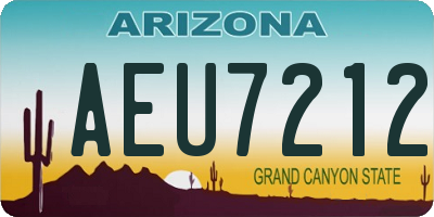 AZ license plate AEU7212