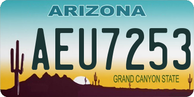 AZ license plate AEU7253