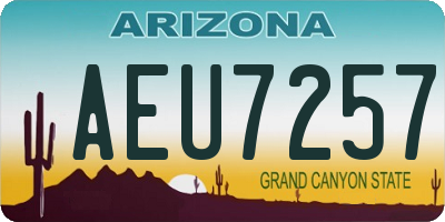 AZ license plate AEU7257
