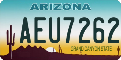 AZ license plate AEU7262