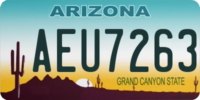 AZ license plate AEU7263