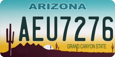 AZ license plate AEU7276