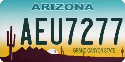 AZ license plate AEU7277