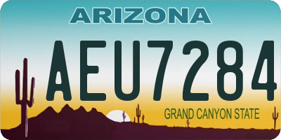 AZ license plate AEU7284