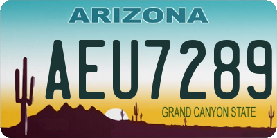 AZ license plate AEU7289