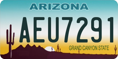 AZ license plate AEU7291