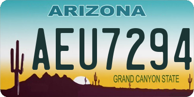 AZ license plate AEU7294