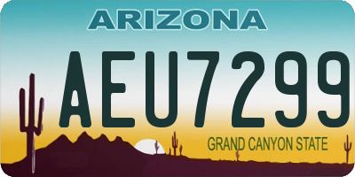 AZ license plate AEU7299