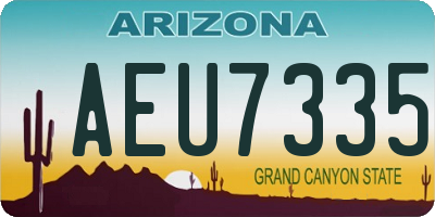 AZ license plate AEU7335