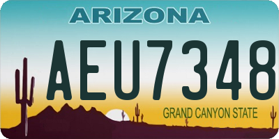 AZ license plate AEU7348