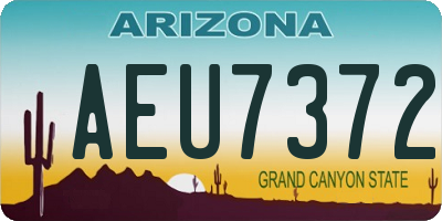 AZ license plate AEU7372