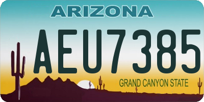 AZ license plate AEU7385