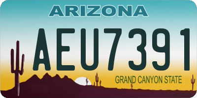 AZ license plate AEU7391