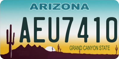 AZ license plate AEU7410