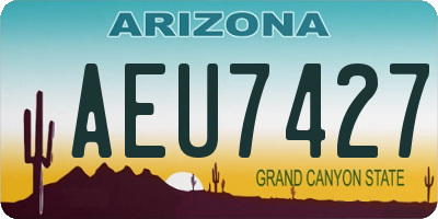 AZ license plate AEU7427