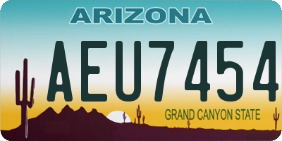 AZ license plate AEU7454