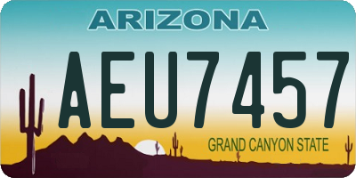 AZ license plate AEU7457
