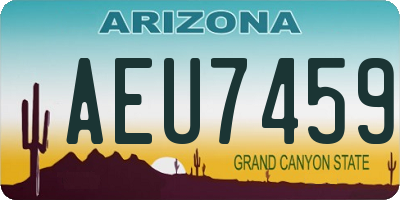 AZ license plate AEU7459