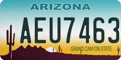 AZ license plate AEU7463