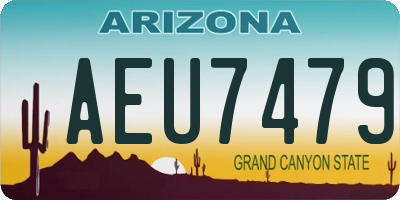 AZ license plate AEU7479