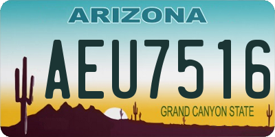 AZ license plate AEU7516