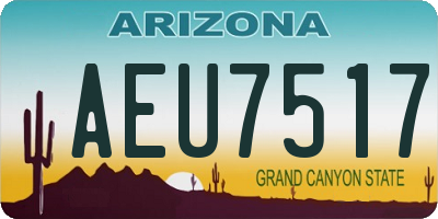 AZ license plate AEU7517