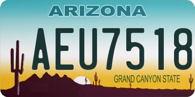 AZ license plate AEU7518