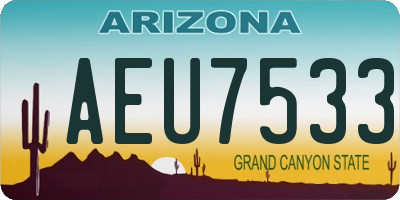 AZ license plate AEU7533
