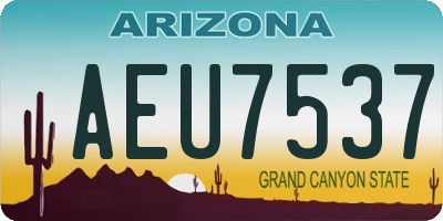 AZ license plate AEU7537