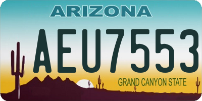 AZ license plate AEU7553