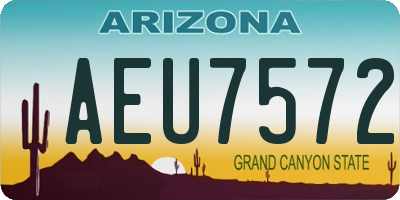 AZ license plate AEU7572
