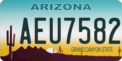 AZ license plate AEU7582