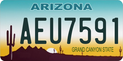 AZ license plate AEU7591