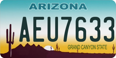 AZ license plate AEU7633