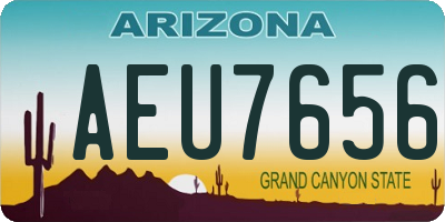 AZ license plate AEU7656