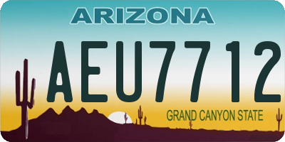AZ license plate AEU7712