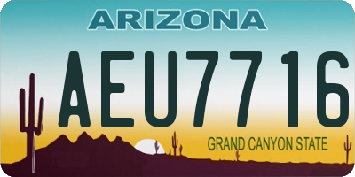 AZ license plate AEU7716