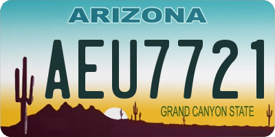 AZ license plate AEU7721