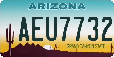 AZ license plate AEU7732