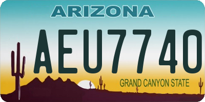 AZ license plate AEU7740